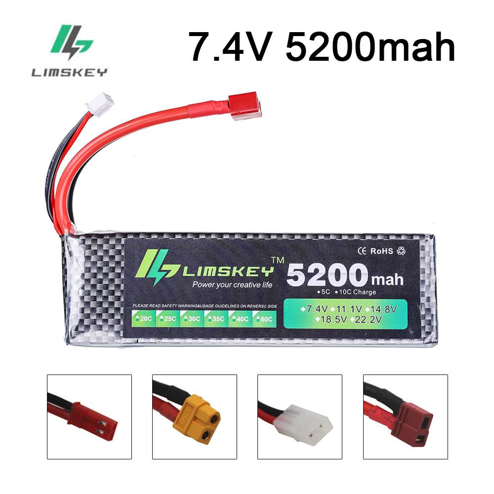 Rc Hobby Hub - Limskey Power battery 7.4V 5200mAh Battery