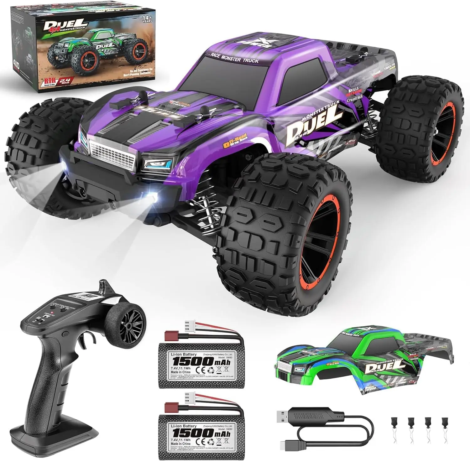 Rc Hobby Monster Truck - 1:14 RC Trucks, High-Speed Remote Control