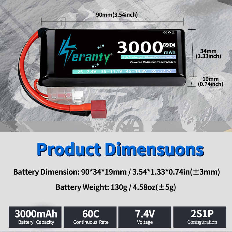 TERANTY 2S 3000mAh Lipo Batter - Rc Hobby Grade review and price