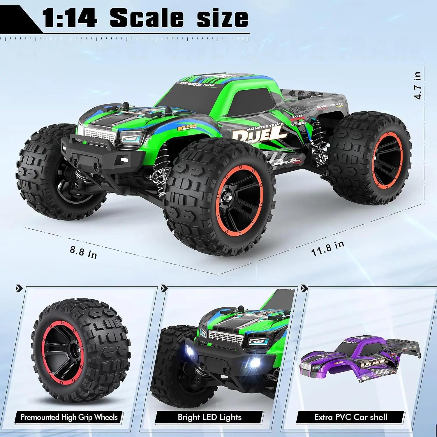 1:14 RC Trucks, High-Speed Rem - Rc Hobby Monster Truck review and price