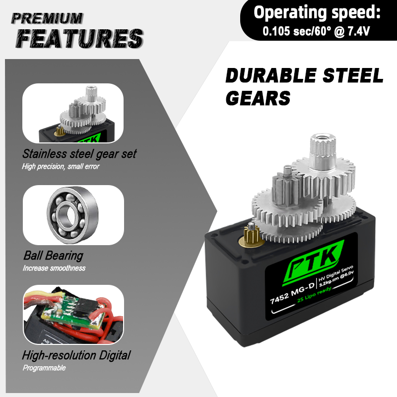 PTK 7452 MG-D 9g Digital Servo - Rc Hobby Grade review and price